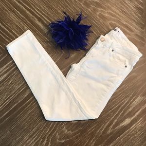 Paige Skyline Ankle Peg Optic White Jean Sz 28